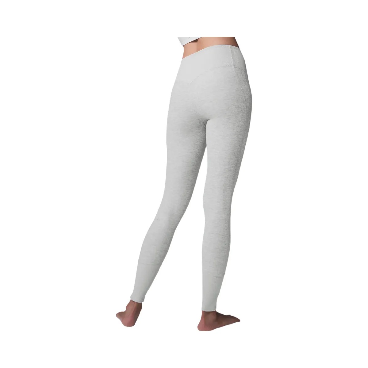 Alo Women's High-Waist Alosoft Lounge Legging - Athletic Heather Grey - HypeFly India View 3