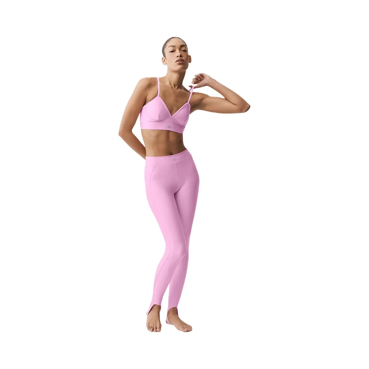 Alo Women's Airlift Love Language Bra - Candy Heart Pink - HypeFly India View 3