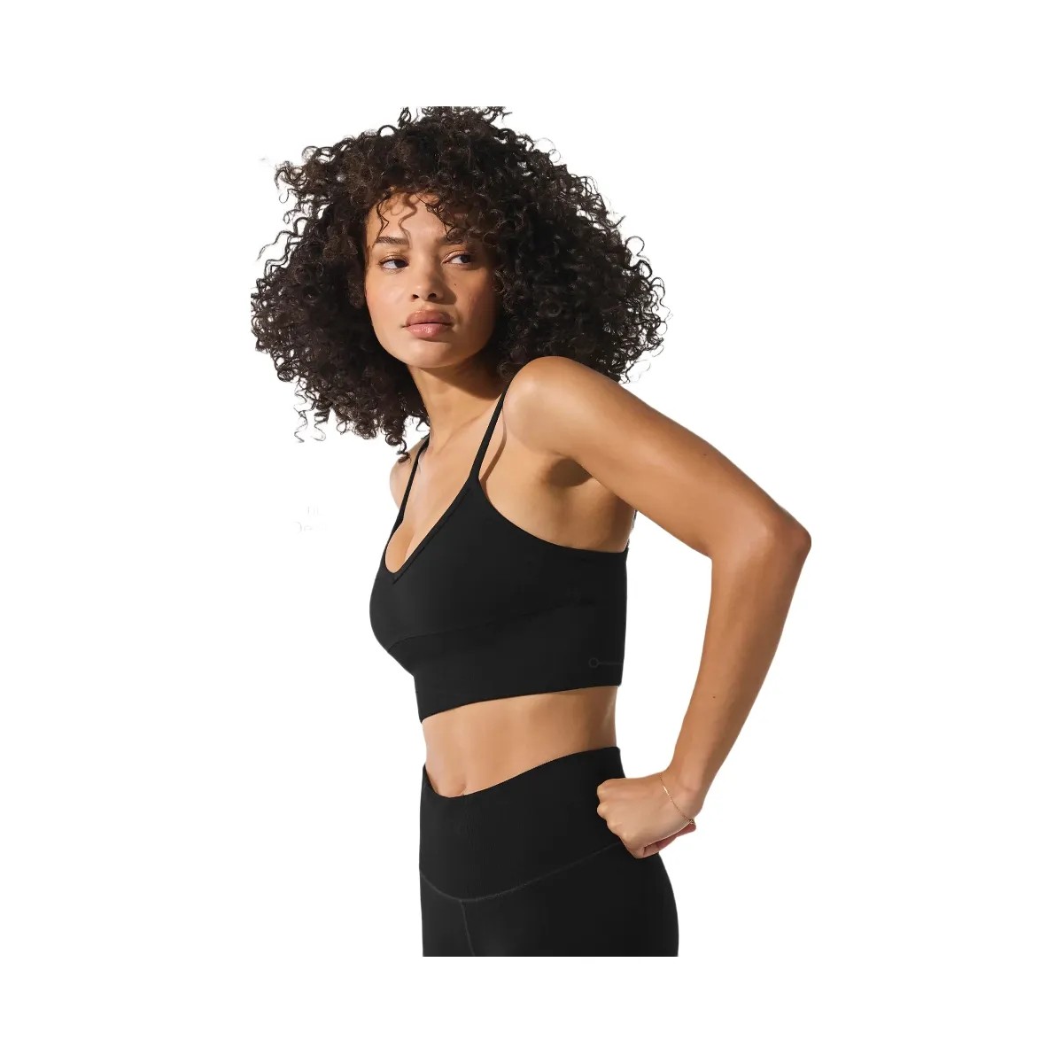 Alo Women's Seamless Winter Warm Plush Delight Bra - Black - HypeFly India View 1