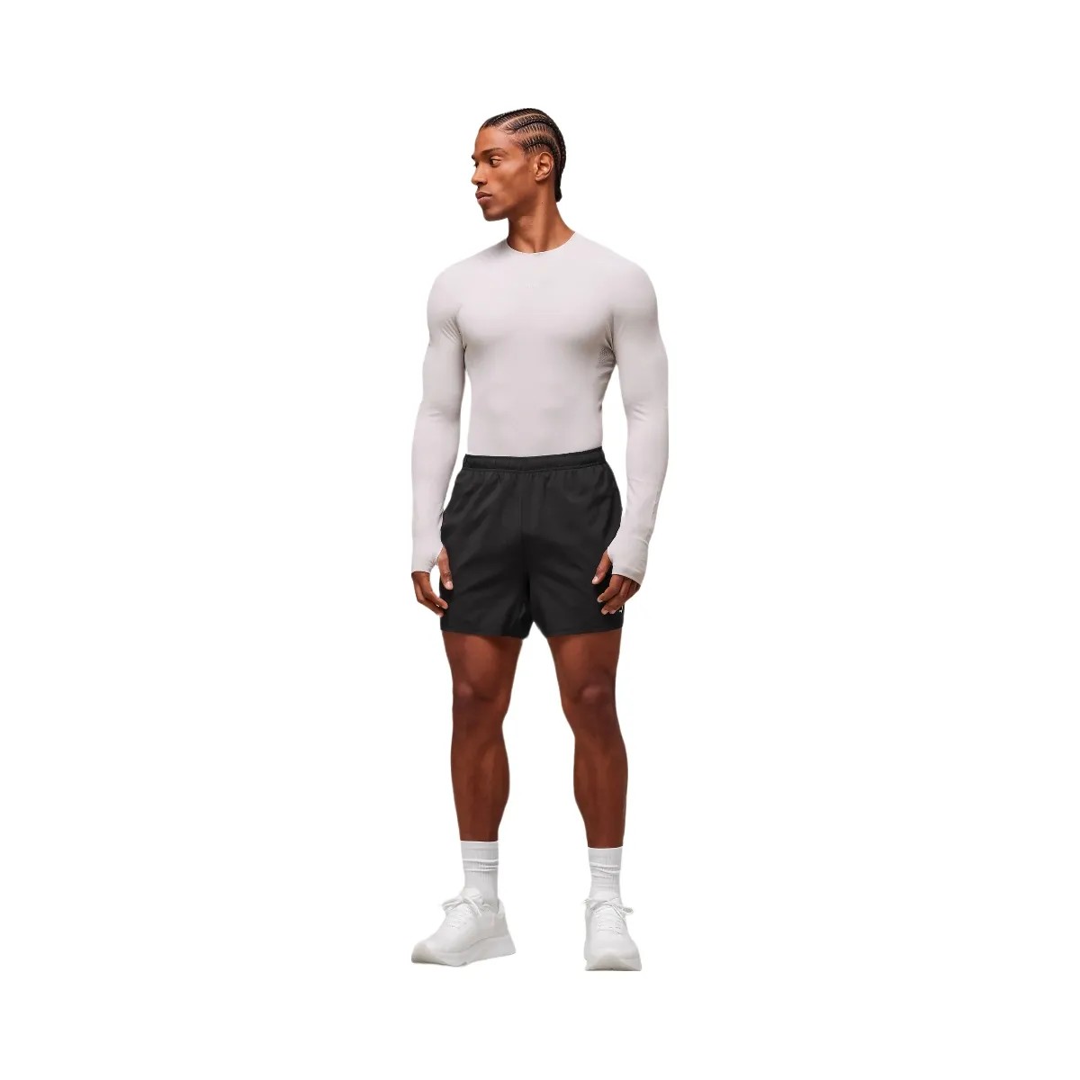 Gymshark everywear Warp Knit LS T-Shirt - Tame Grey - HypeFly India View 3