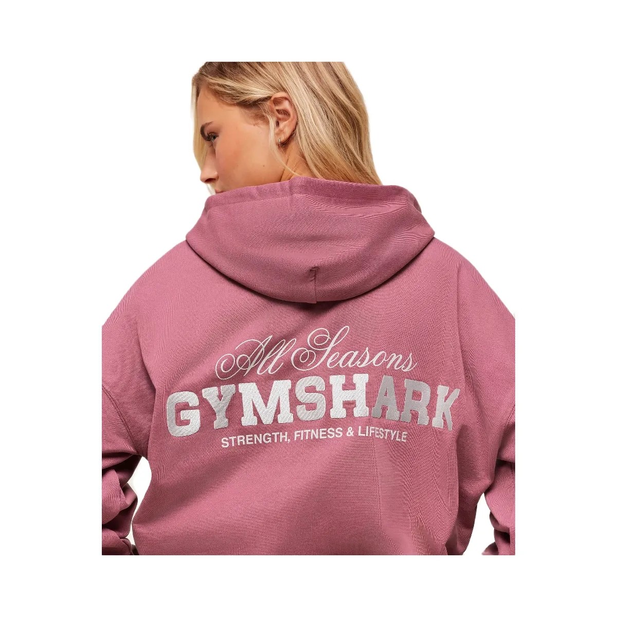 Gymshark All Seasons Graphic Hoodie - Reset Pink - HypeFly India View 4