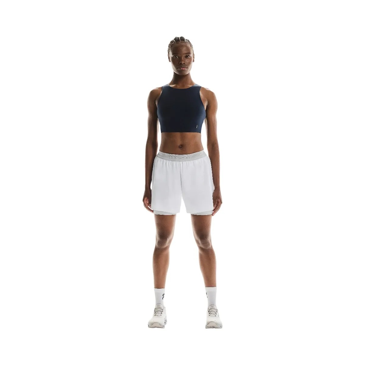 On 3" Performance 2/1 Shorts White | Glacier - HypeFly India View 4