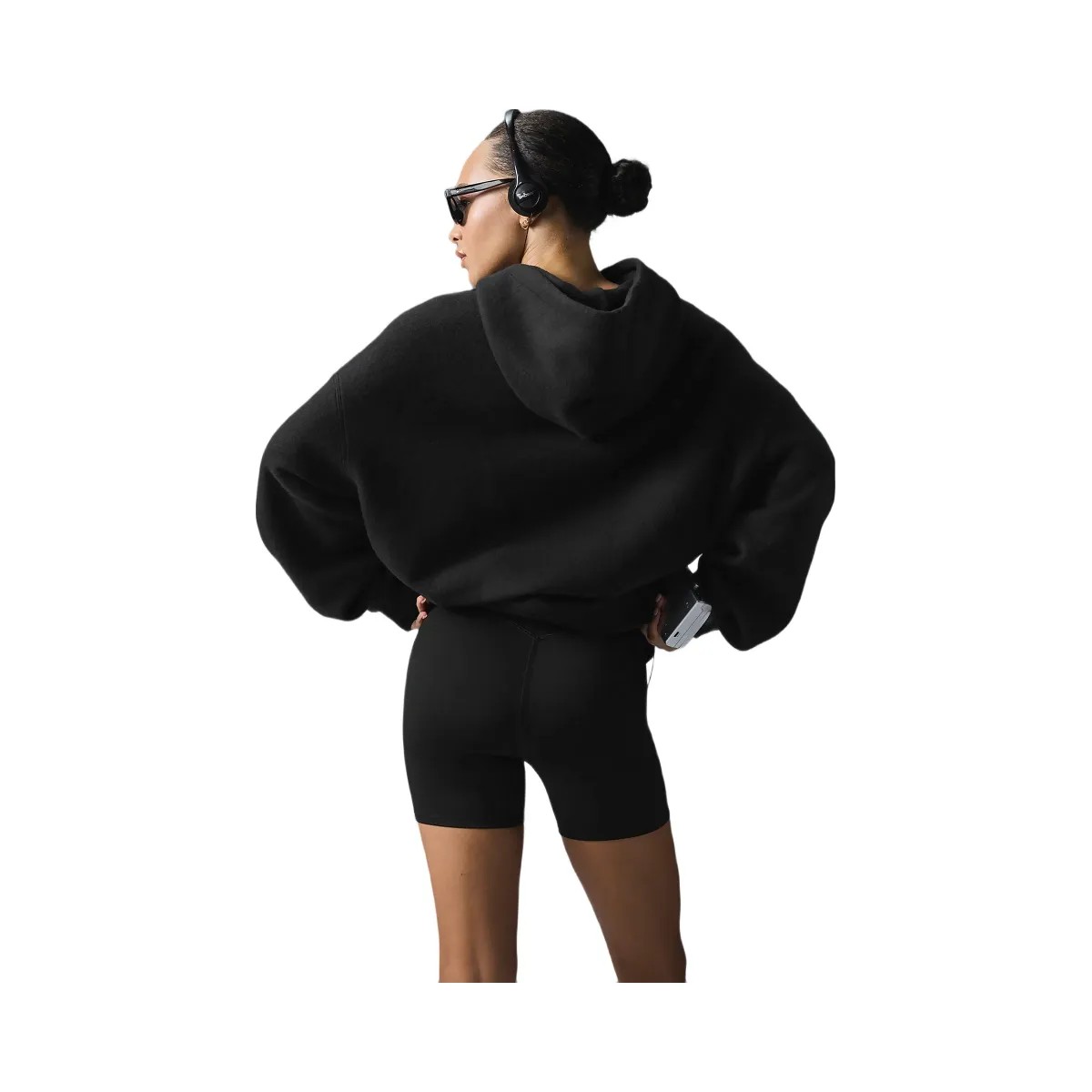 Alo Women's Triumph Restore Hoodie - Black - HypeFly India View 3