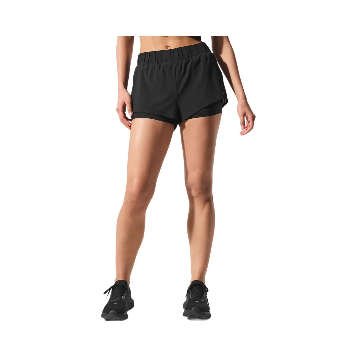 Alo Women's Sport Star Short - Black - HypeFly India View 2