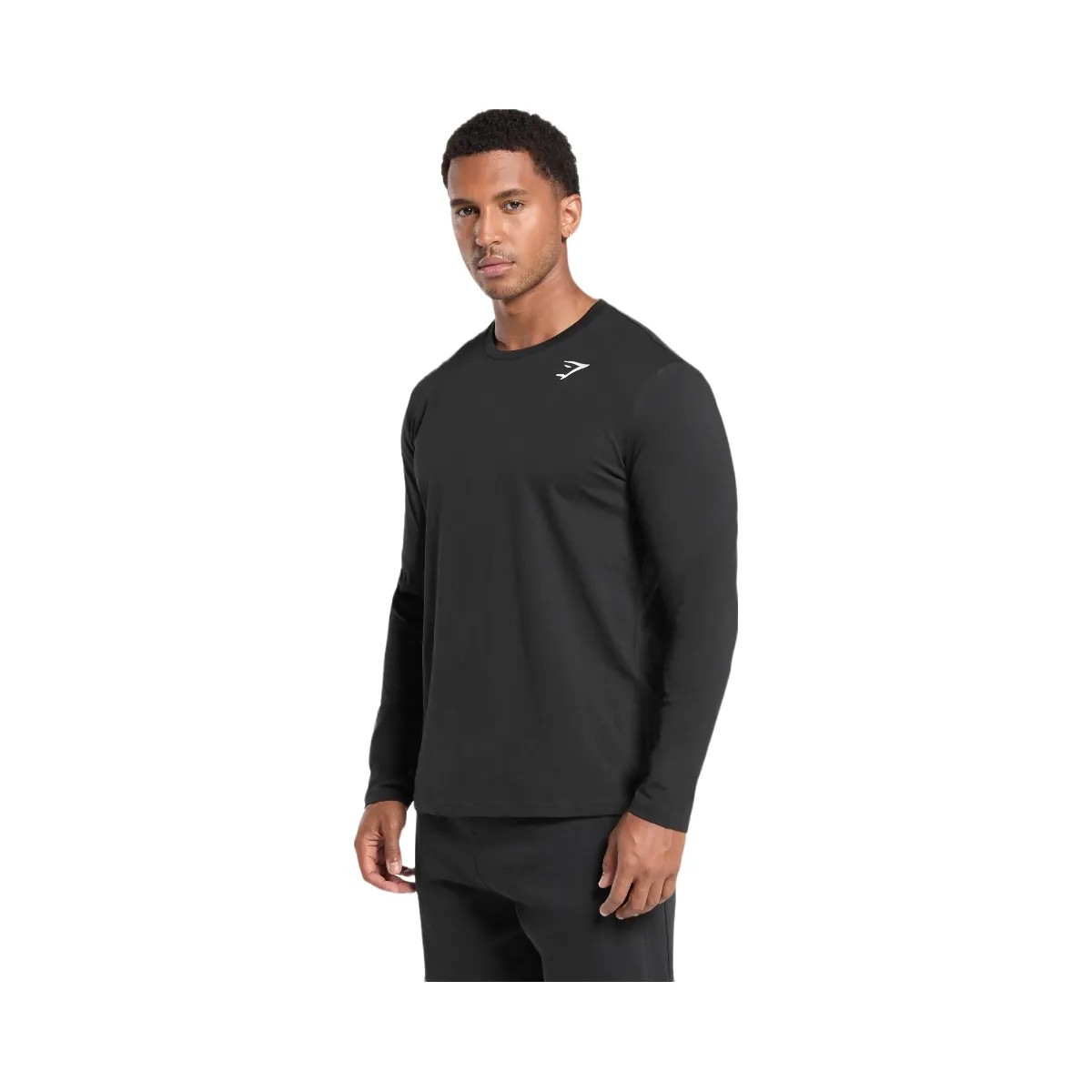 Gymshark Crest Long Sleeve T-Shirt - Black - HypeFly India View 3