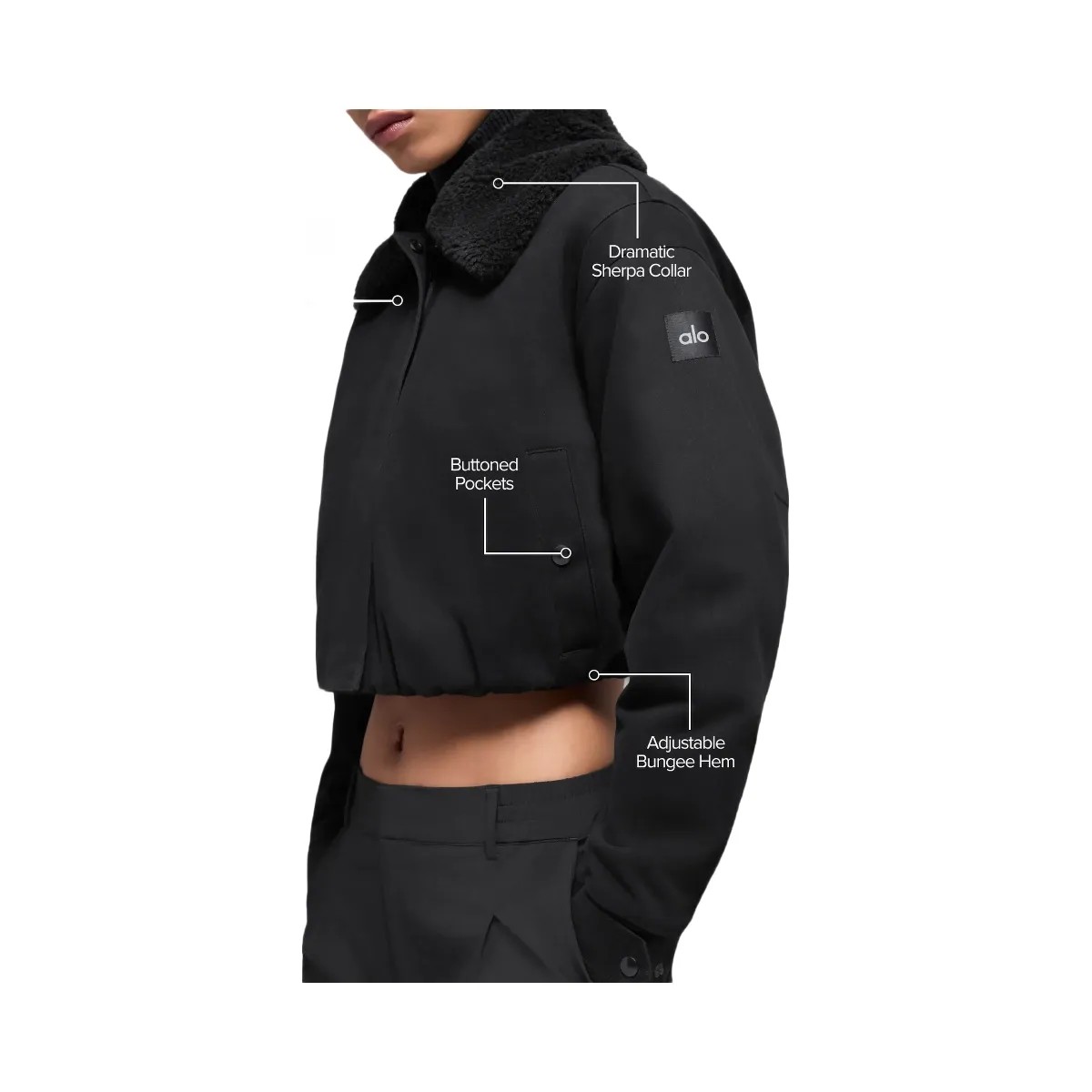 Alo Women's Navigator Jacket - Black - HypeFly India View 2
