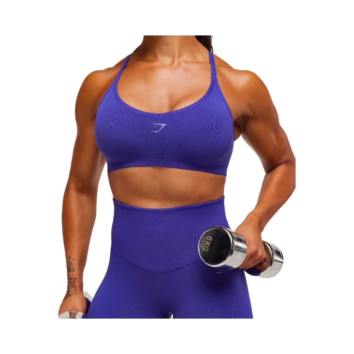 Gymshark Activate Seamless Bralette - Cobalt Purple - HypeFly India View 6
