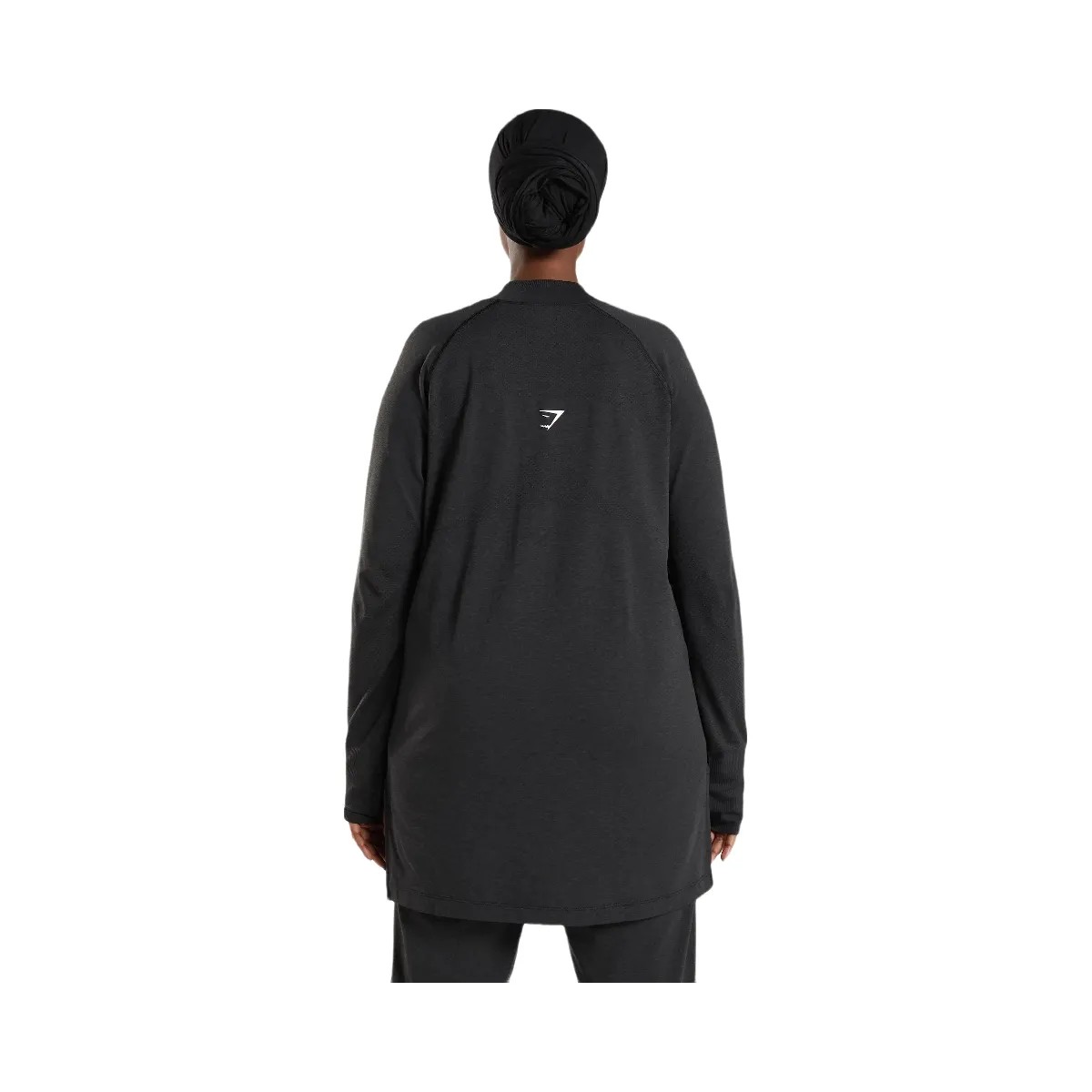 Gymshark Vital Long Line Top - Black Marl - HypeFly India View 2