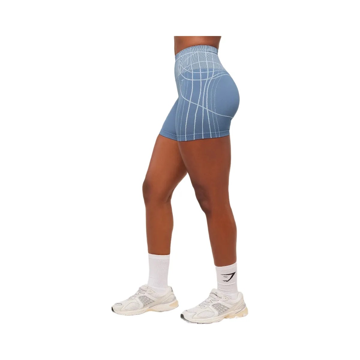 Gymshark Apex Seamless Shorts - Worn Blue/Gentle Blue - HypeFly India View 3