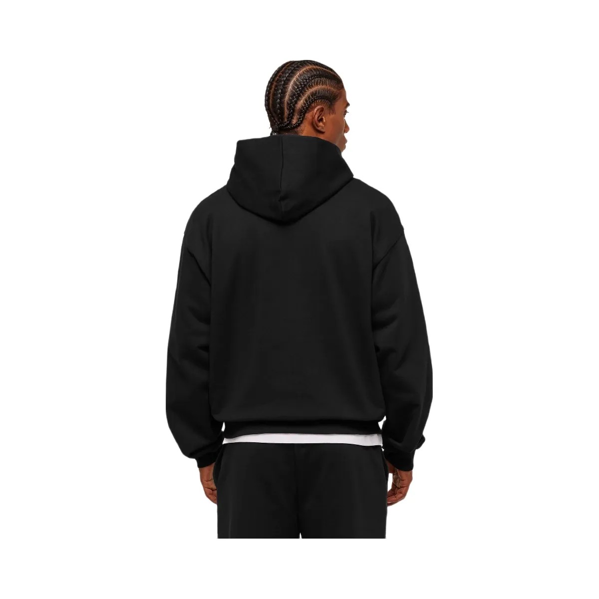 Gymshark Embossed Boxy Hoodie - Black - HypeFly India View 2