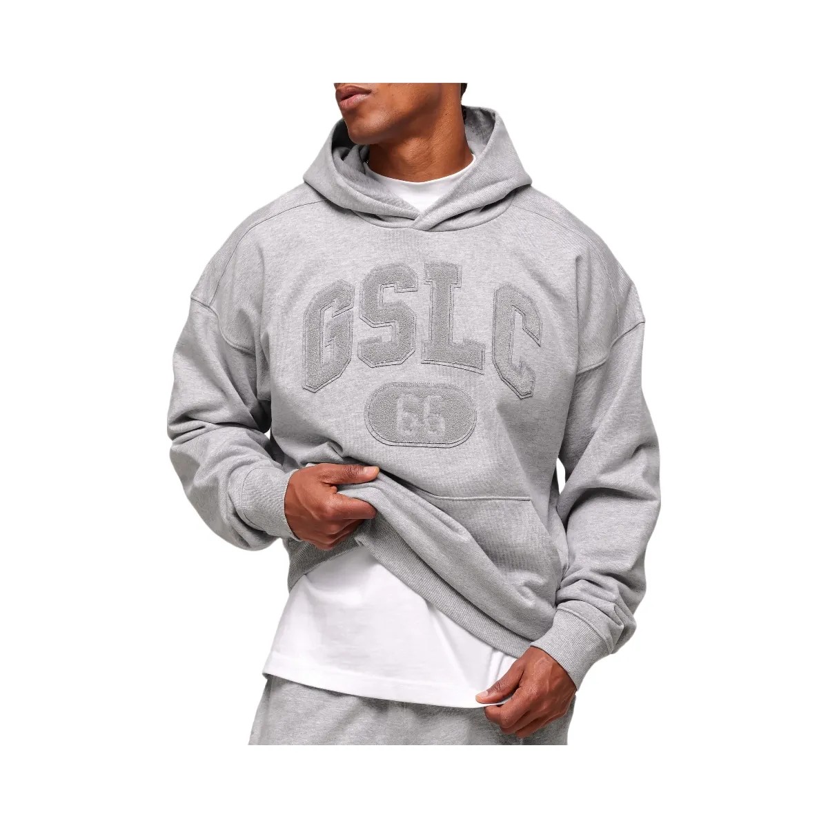 Gymshark GSLC Hoodie - Light Grey Core Marl - HypeFly India View 5