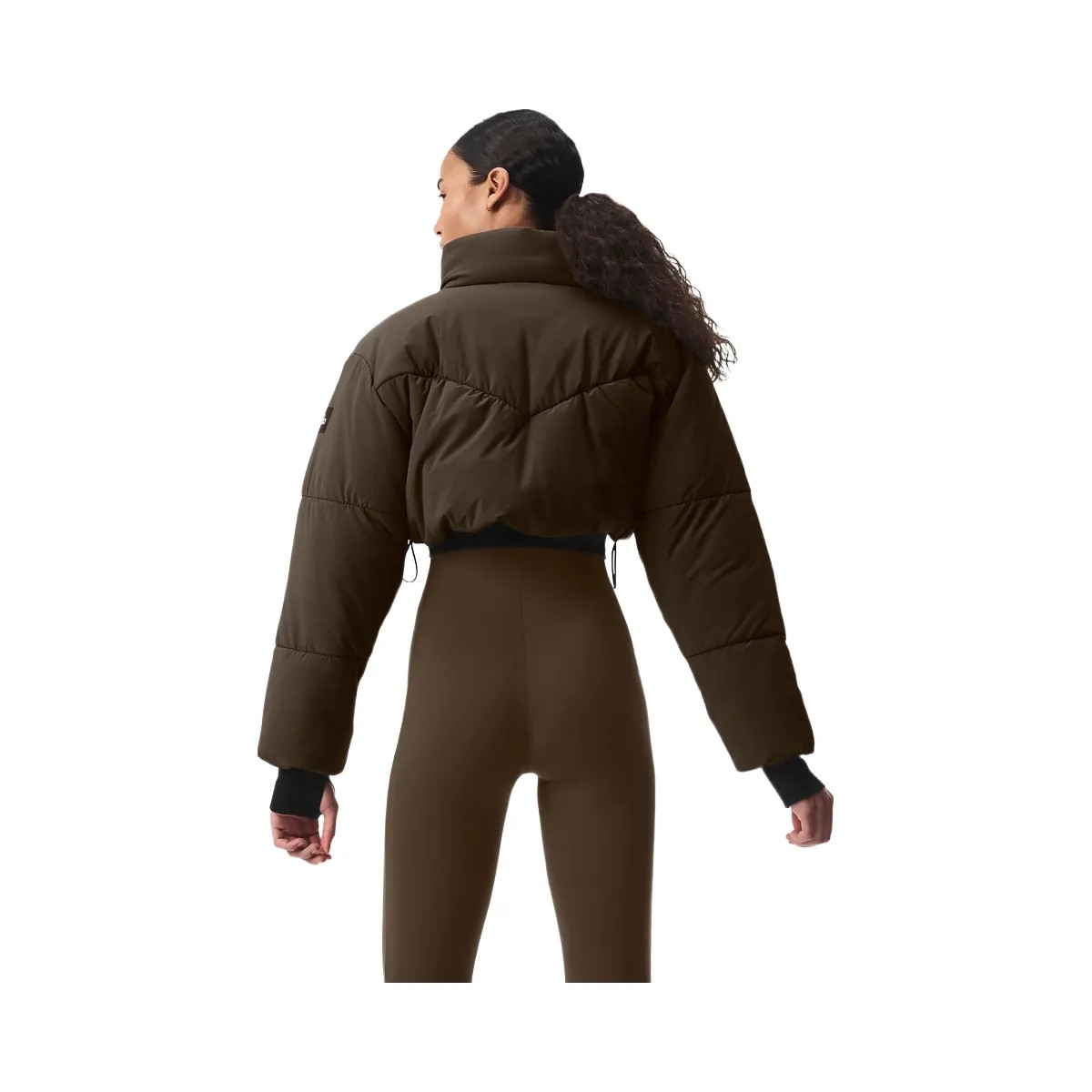 Alo Women's Main Act Corset Puffer - Espresso/Black - HypeFly India View 4