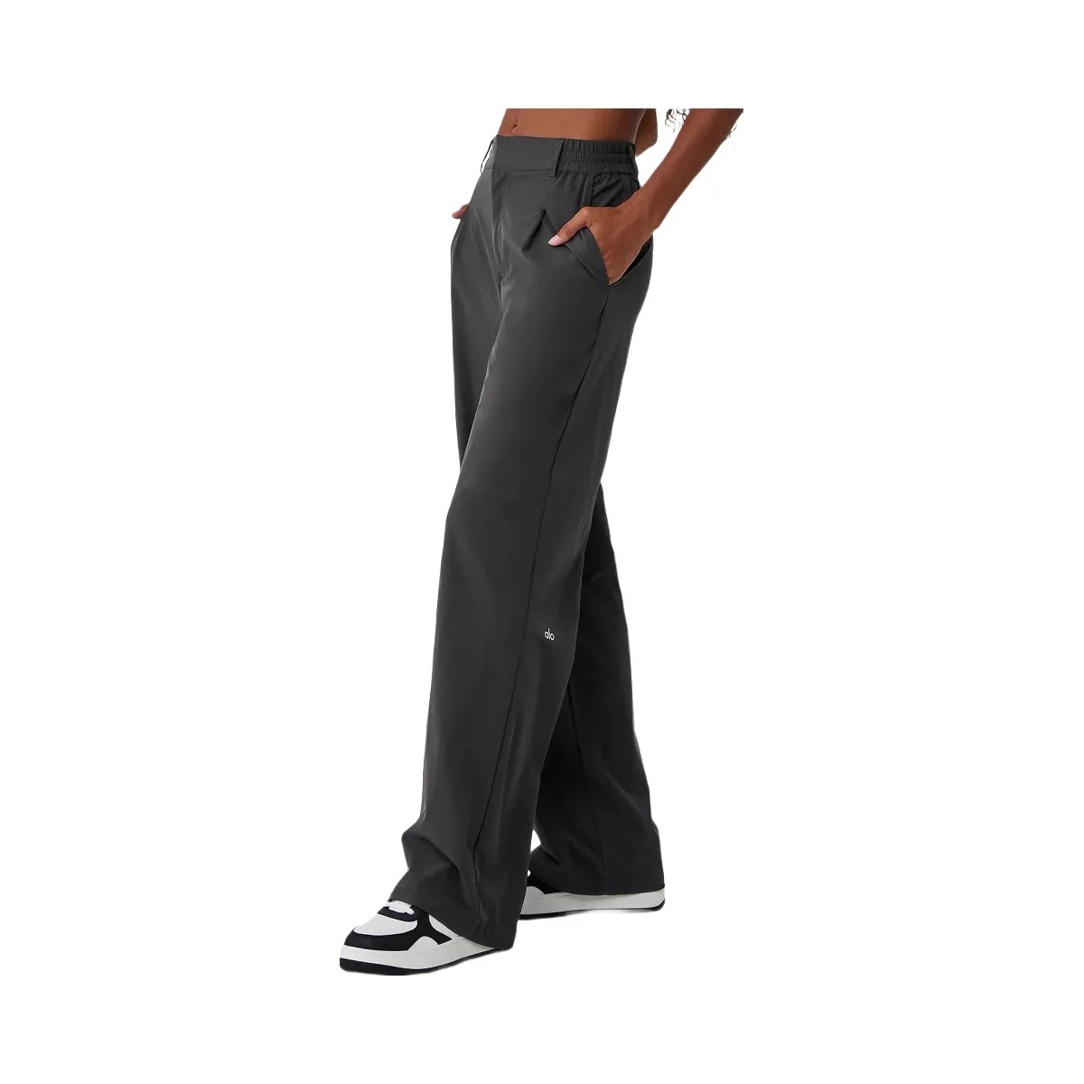 Alo Women's High-Waist Pursuit Trouser - Anthracite - HypeFly India View 2