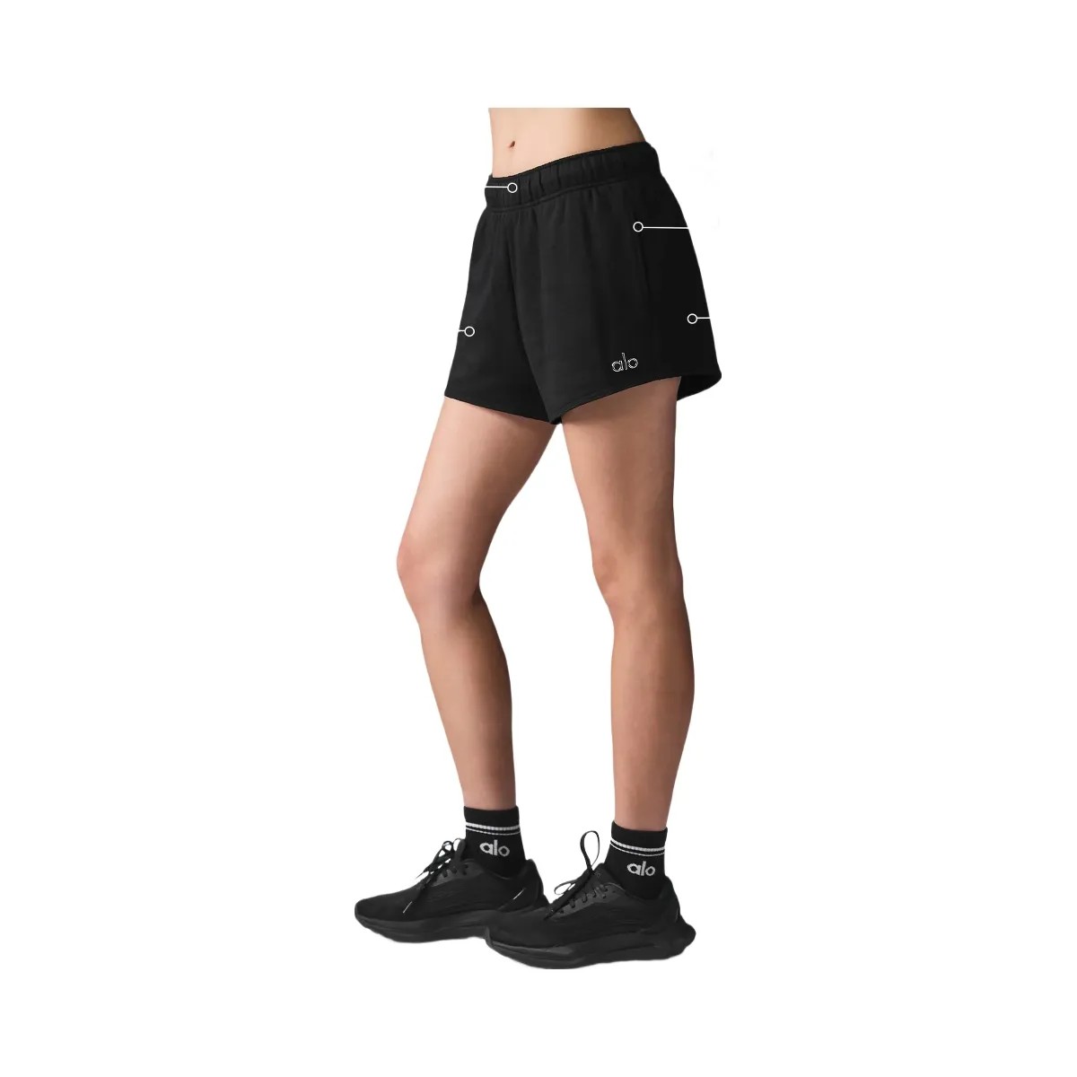 Alo Women's Accolade Short - Black - HypeFly India View 2