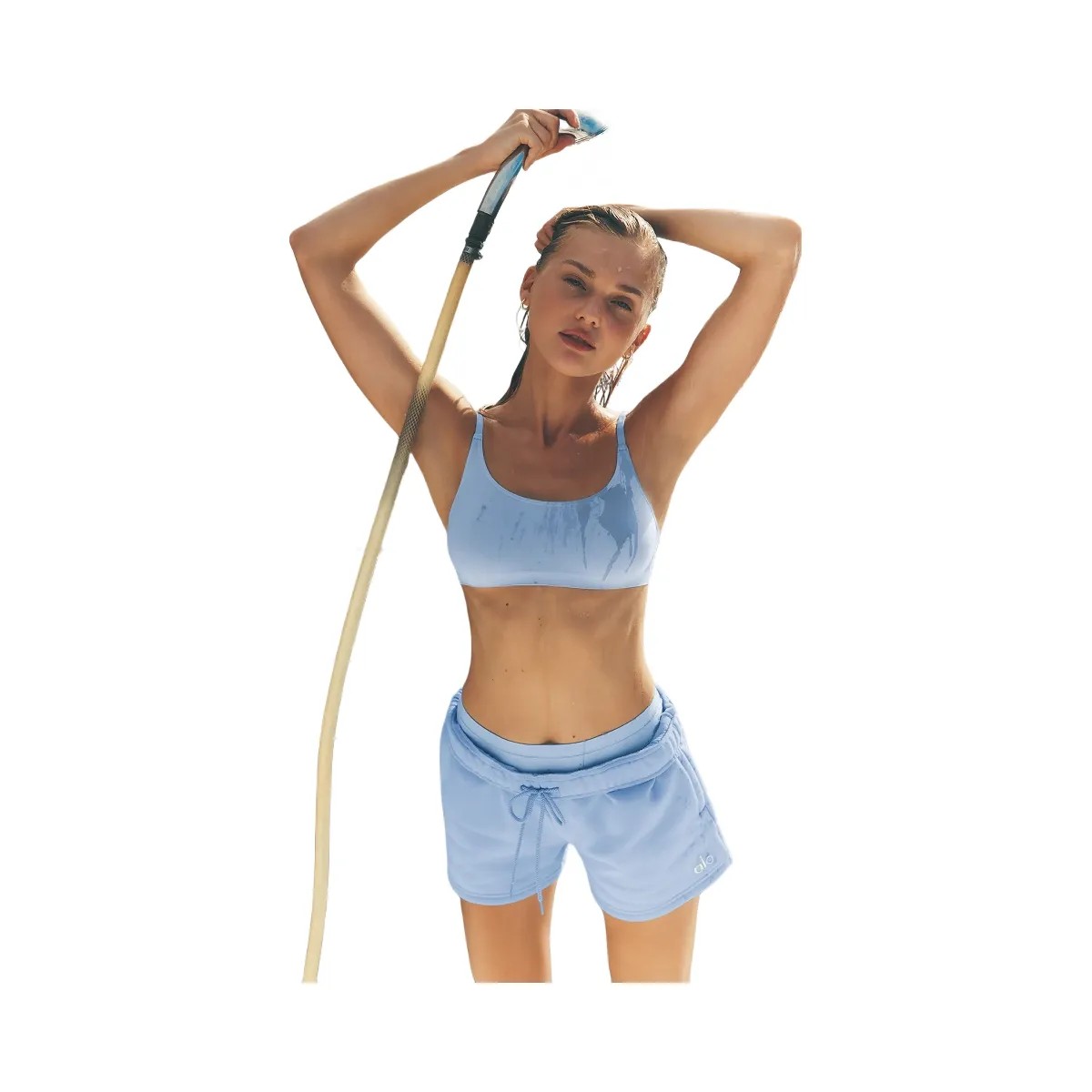 Alo Women's Accolade Short - Seashell Blue - HypeFly India View 6