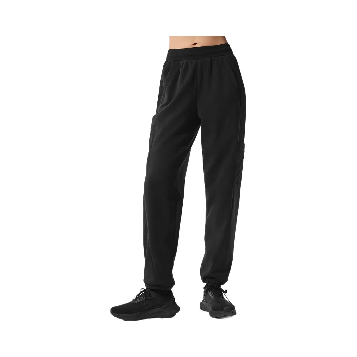Alo Women's Polar Fleece Wintry Mix Pant - Black - HypeFly India View 4