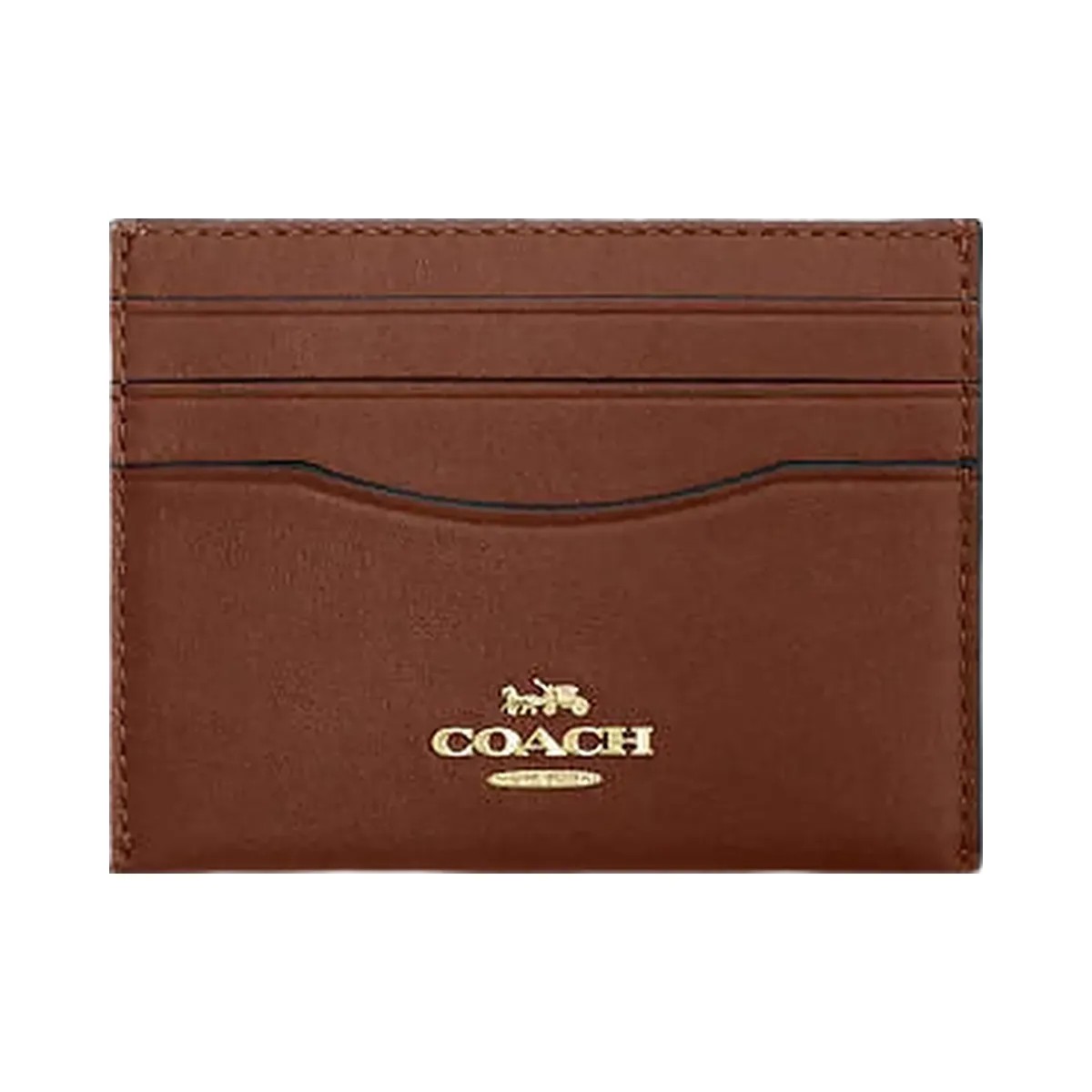 Coach Slim Id Card Case Calf Leather-Im-Sable - HypeFly India View 1