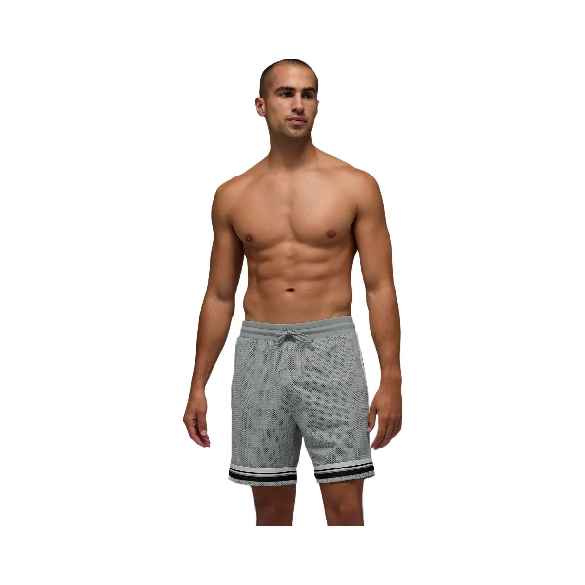 Alo Men's 7" Key Mesh Basketball Short - Lunar Grey - HypeFly India View 1