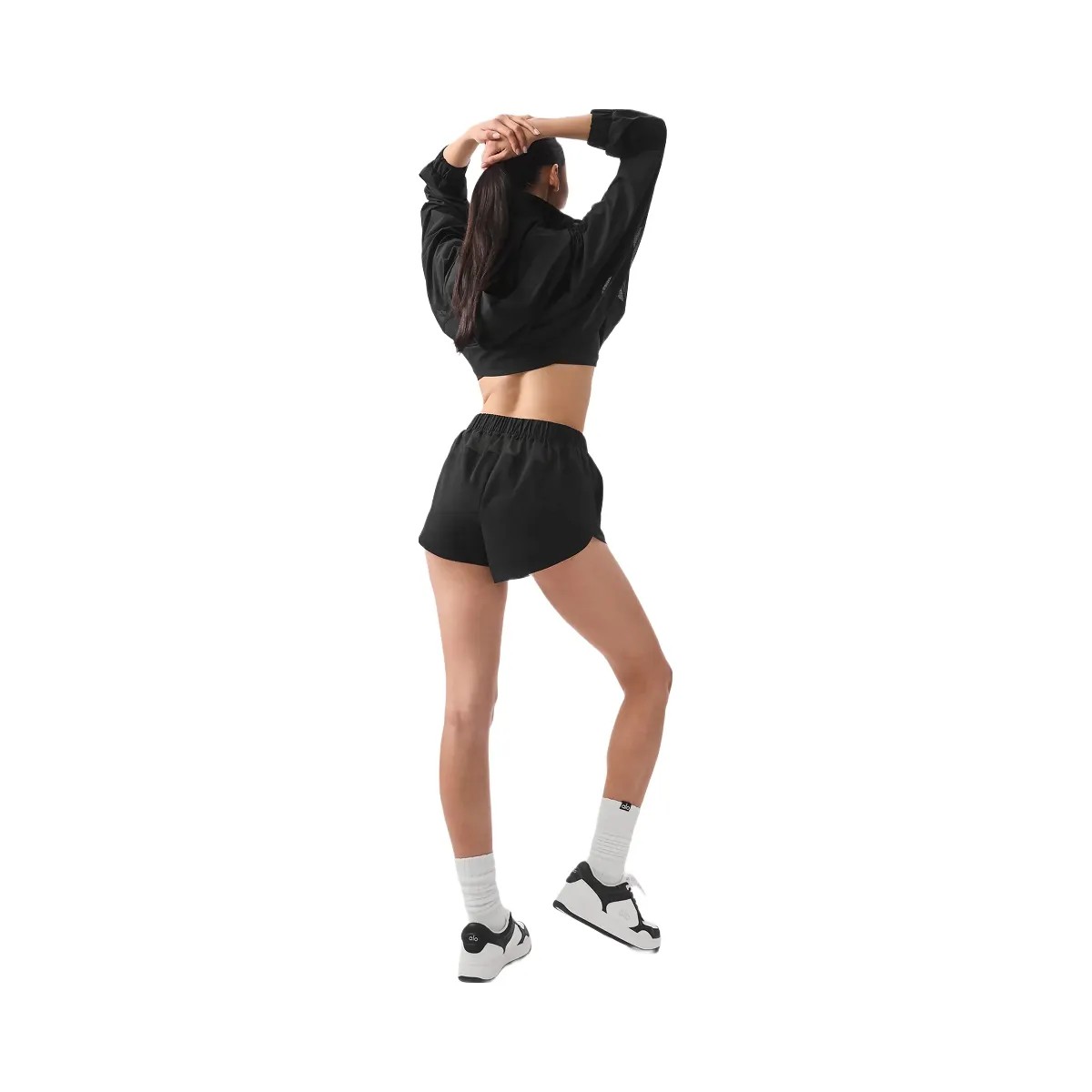 Alo Women's Playmaker Dolphin Short - Black - HypeFly India View 4