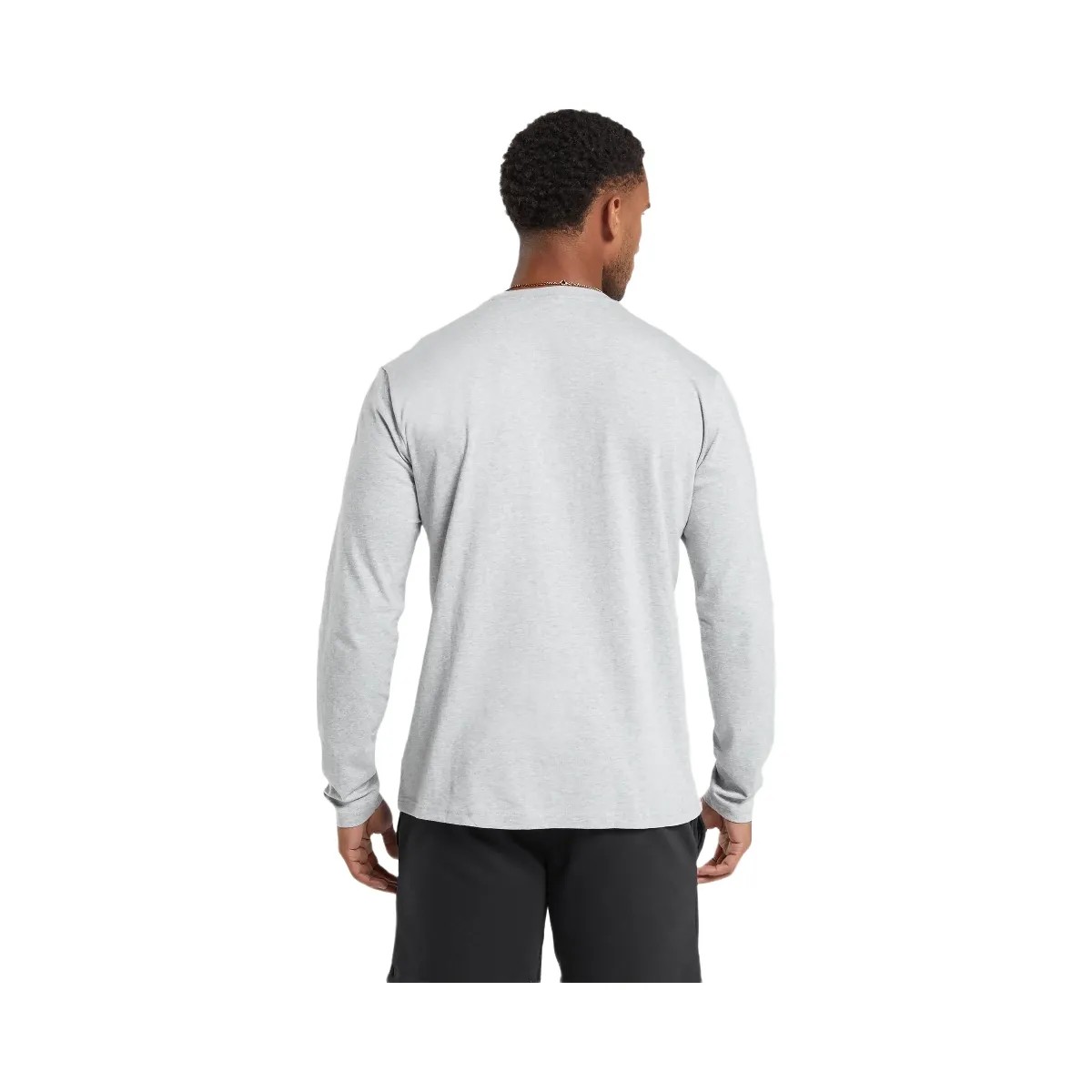 Gymshark Crest Long Sleeve T-Shirt - Light Grey Marl - HypeFly India View 2