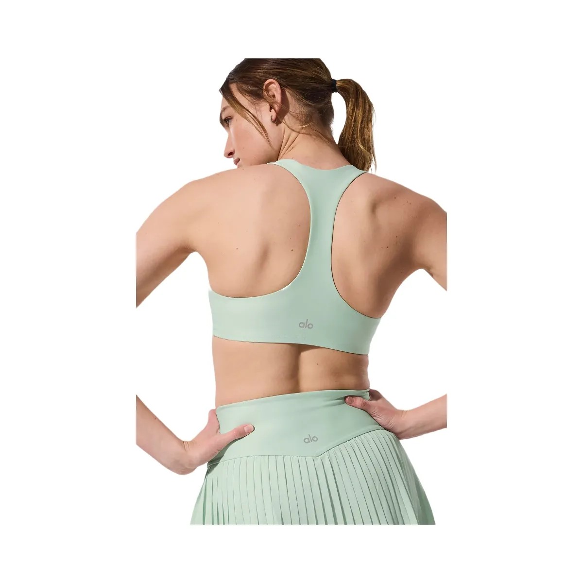 Alo Women's Airlift Advantage Racerback Bra - Spearmint - HypeFly India View 3