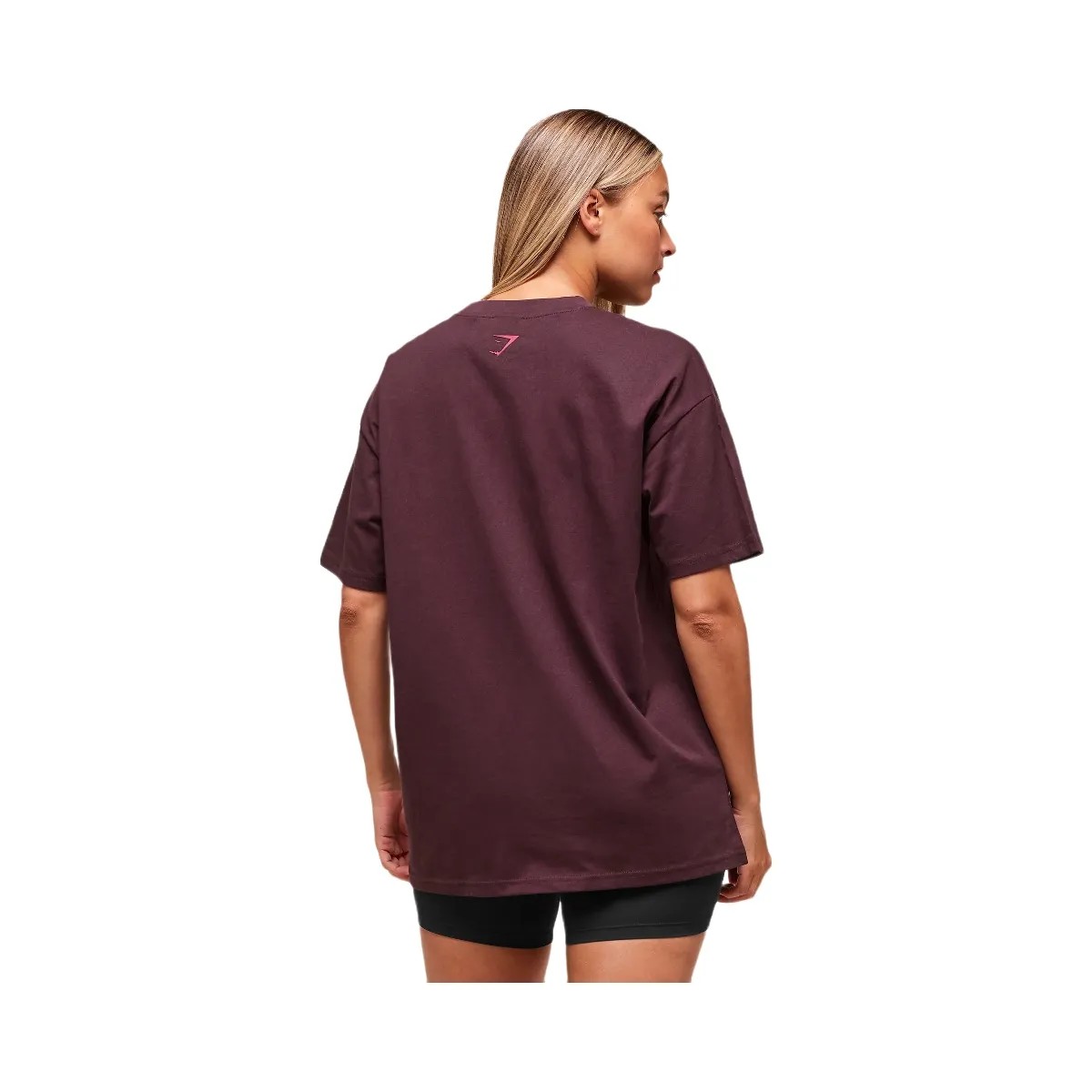 Gymshark Block Oversized T-Shirt - Cherry Purple - HypeFly India View 2