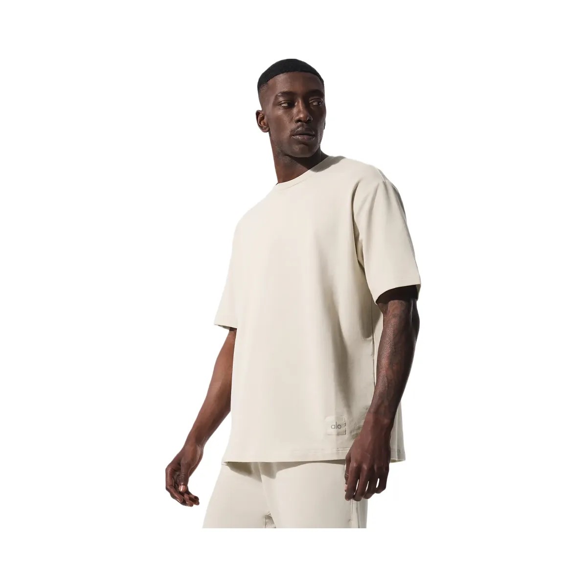 Alo Men's Double Take Short Sleeve - Bone - HypeFly India View 4