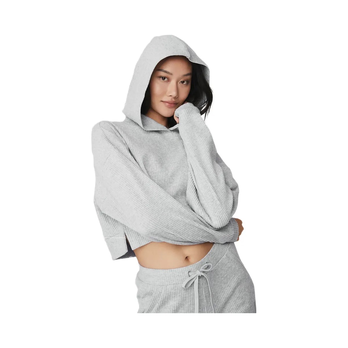 Alo Women's Muse Hoodie - Athletic Heather Grey - HypeFly India View 2