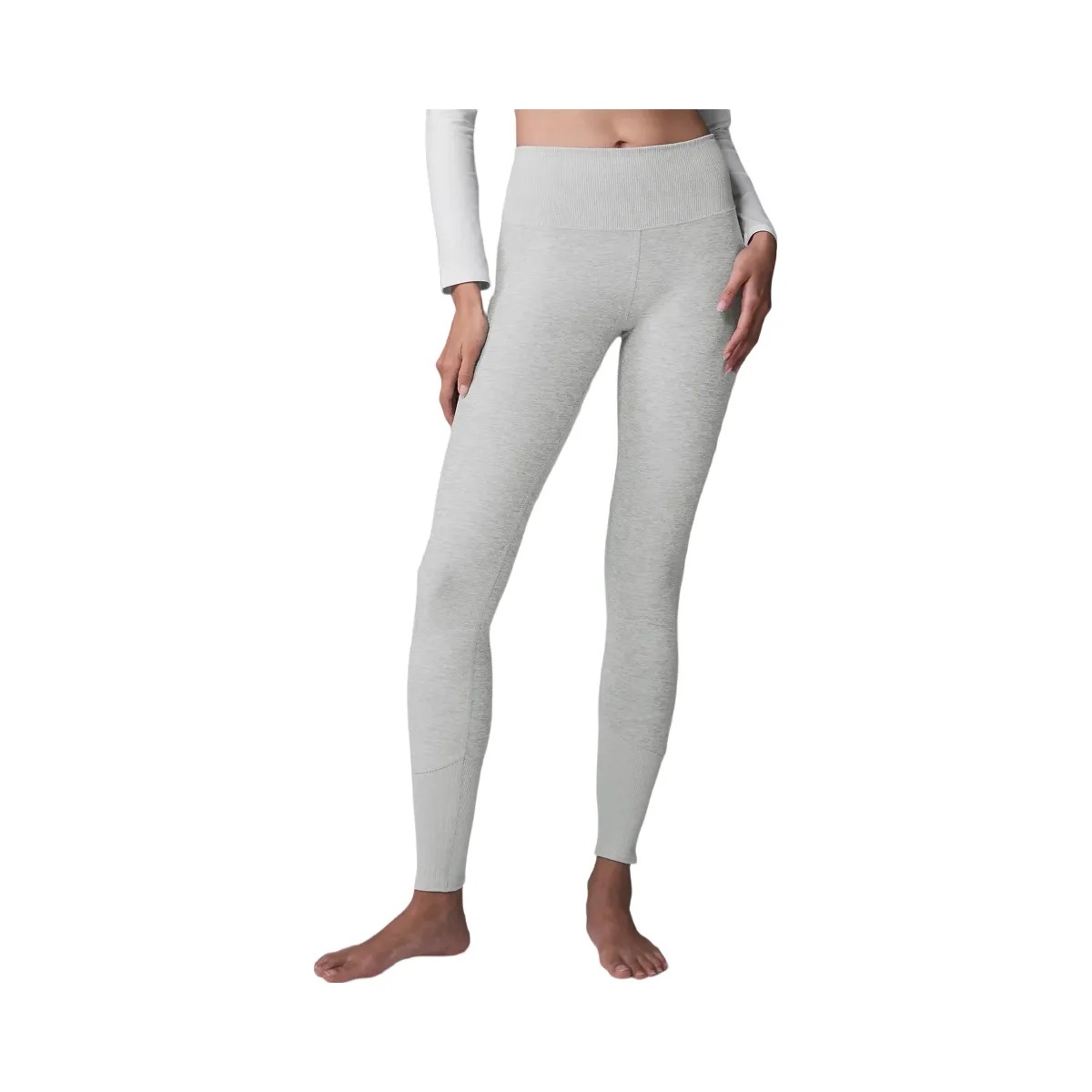 Alo Women's High-Waist Alosoft Lounge Legging - Athletic Heather Grey - HypeFly India View 1