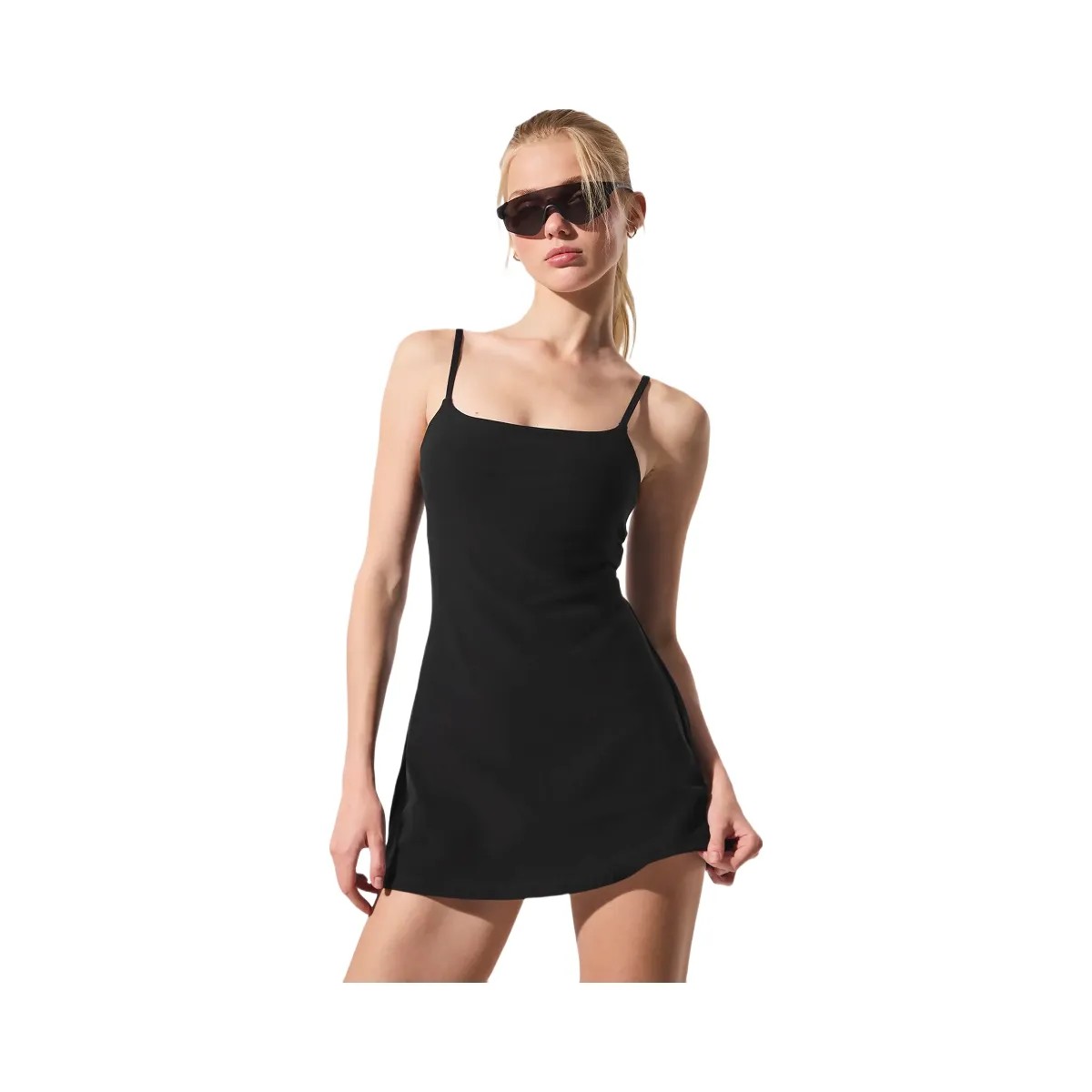 Alo Women's Alosoft Encore Tennis Dress - Black - HypeFly India View 1