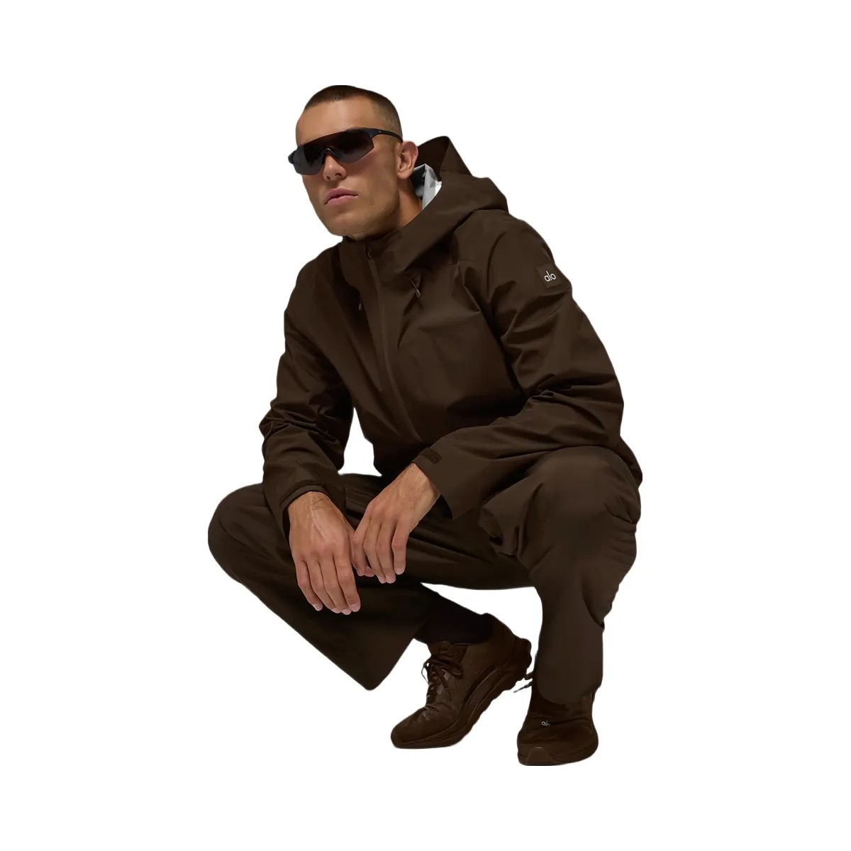 Alo Men's Alpha Shell Jacket - Espresso - HypeFly India View 6