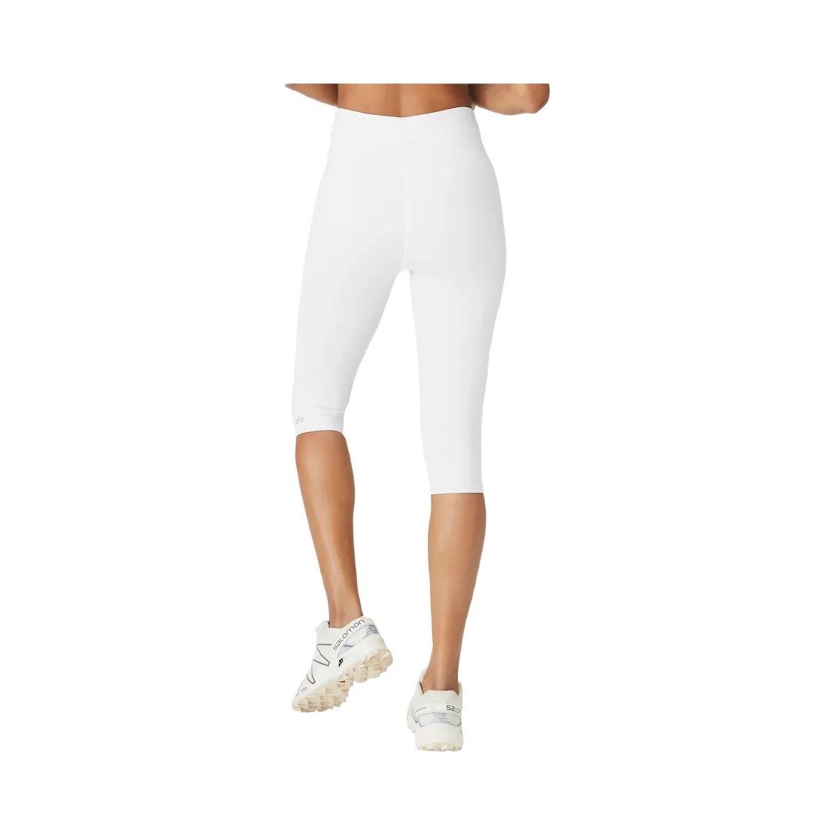 Alo Women's Airbrush V-Cut Define Capri - White - HypeFly India View 2