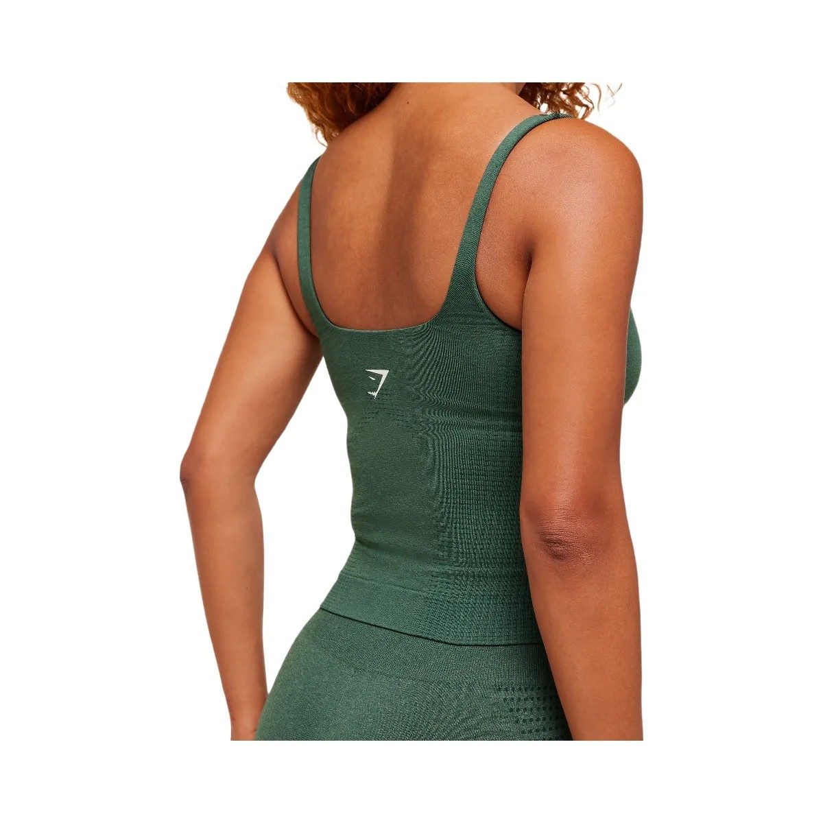 Gymshark Vital Tank With Shelf - Obsidian Green Marl - HypeFly India View 6