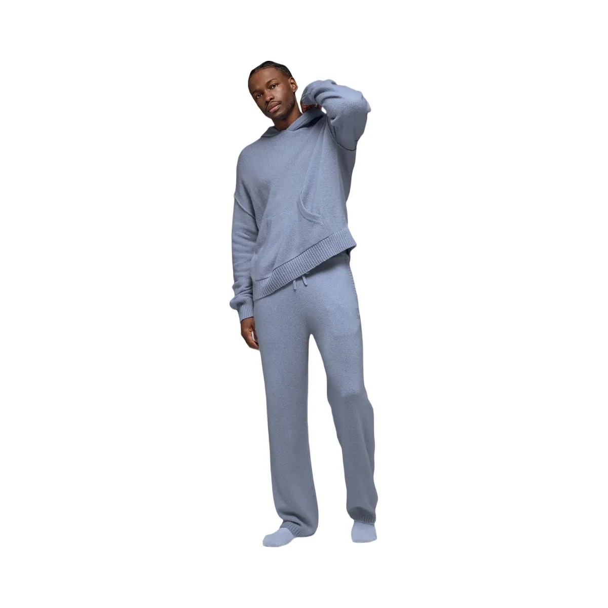 Alo Men's Wool Cashmere New Class Sweatpant - Winter Frost - HypeFly India View 4