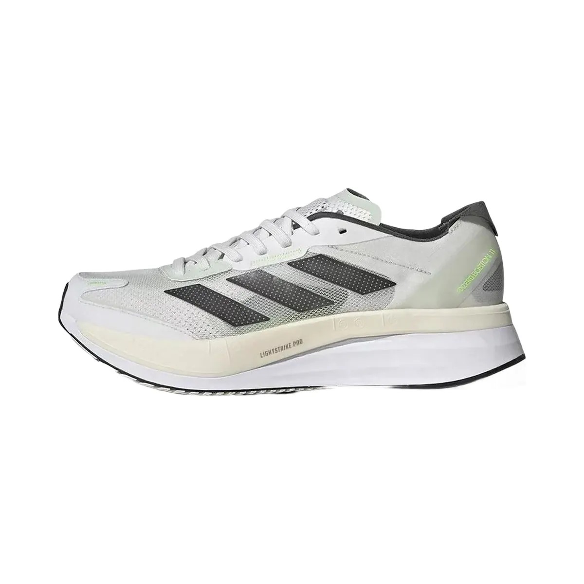 Adidas Adizero Boston 11 Crystal White Linen Green - HypeFly India View 2