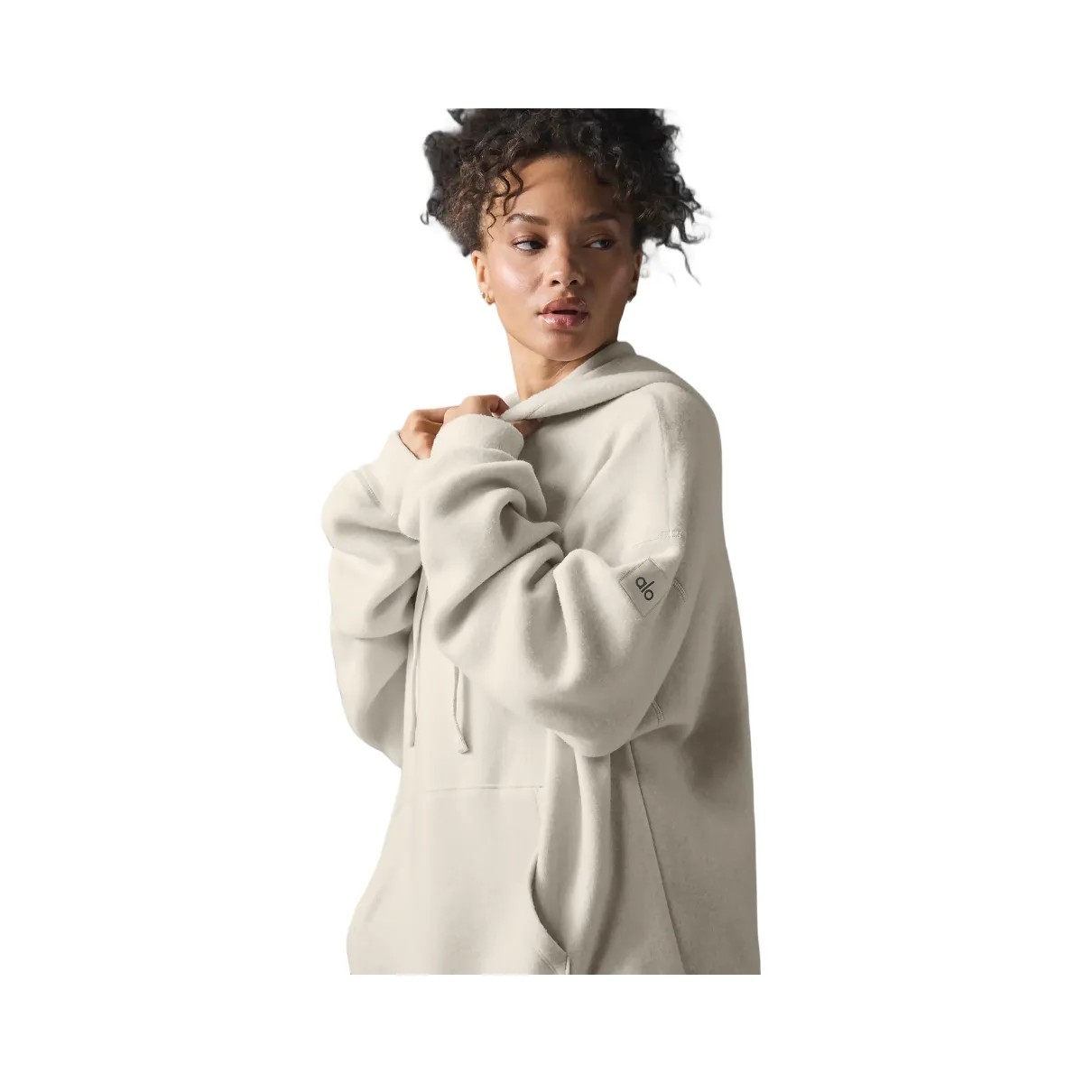Alo Women's Triumph Restore Hoodie - Bone - HypeFly India View 2