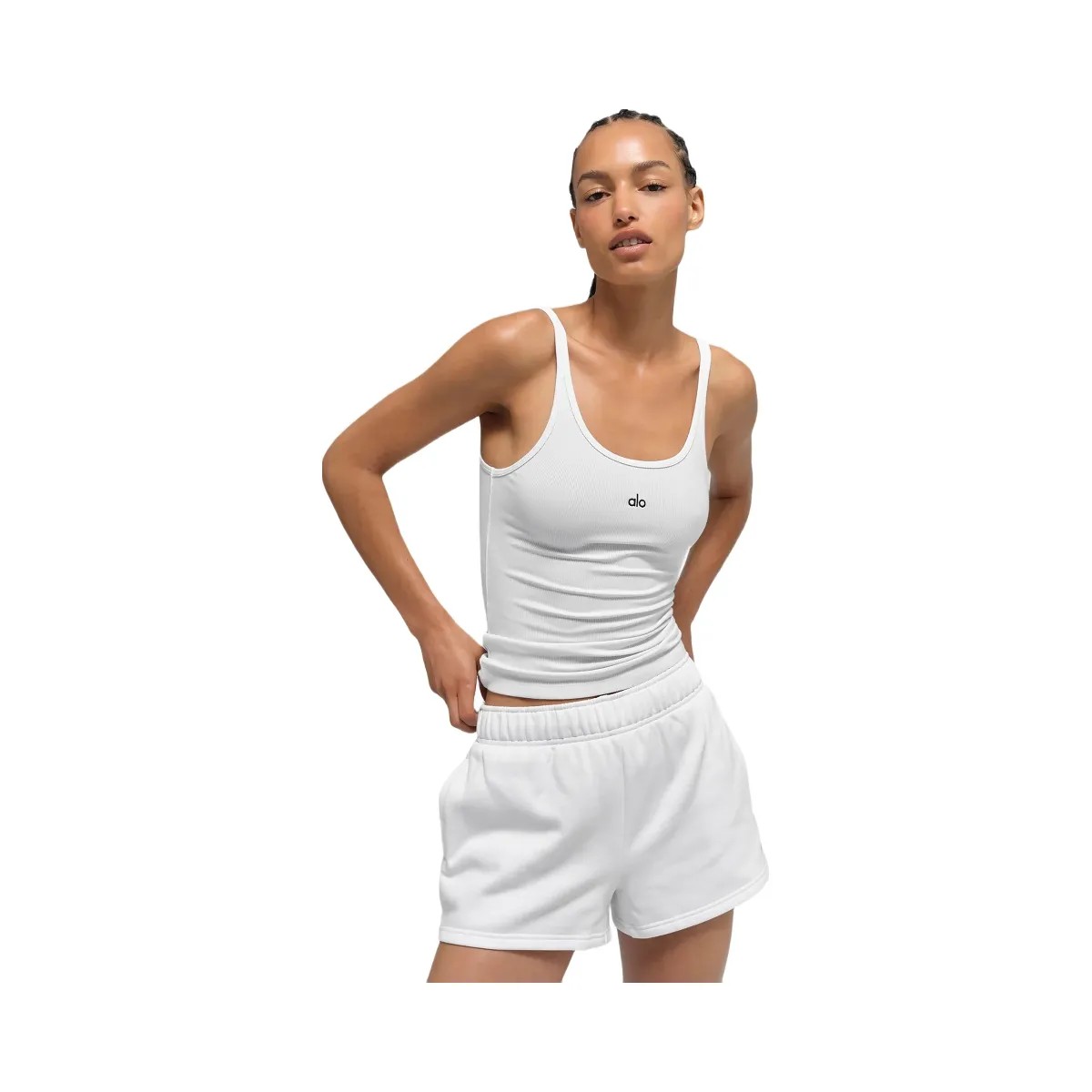Alo Women's Ribbed Prosper Tank - White - HypeFly India View 1