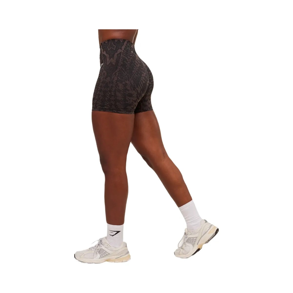 Gymshark Adapt Houndstooth Shorts - Black/Chestnut Pink - HypeFly India View 3