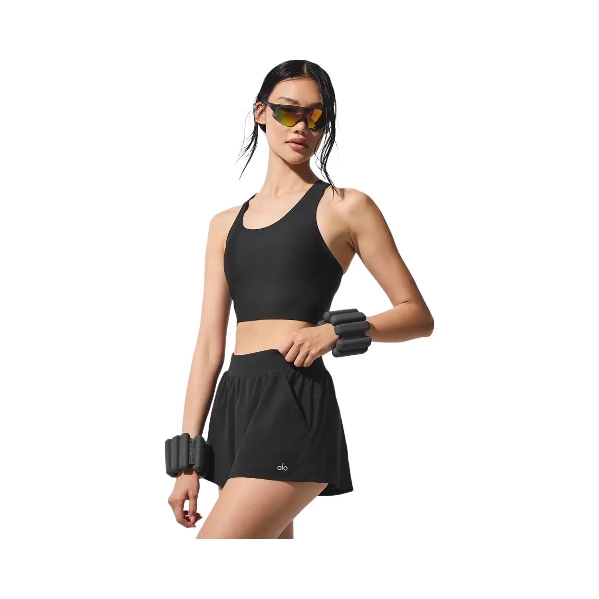 Alo Women's Airlift Super Sleek Bra Tank - Black - HypeFly India View 1