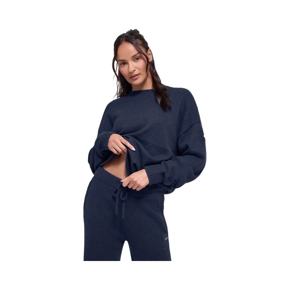 Alo Unisex Wool Cashmere New Class Crewneck Sweater - Navy - HypeFly India View 1