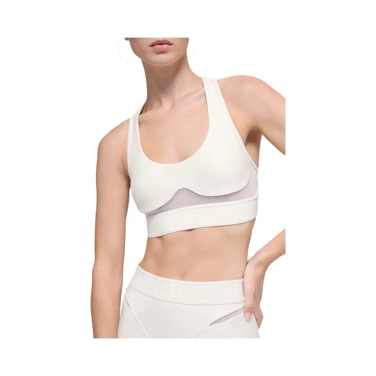 Alo Women's Airlift Rebel Bra - Ivory - HypeFly India View 5