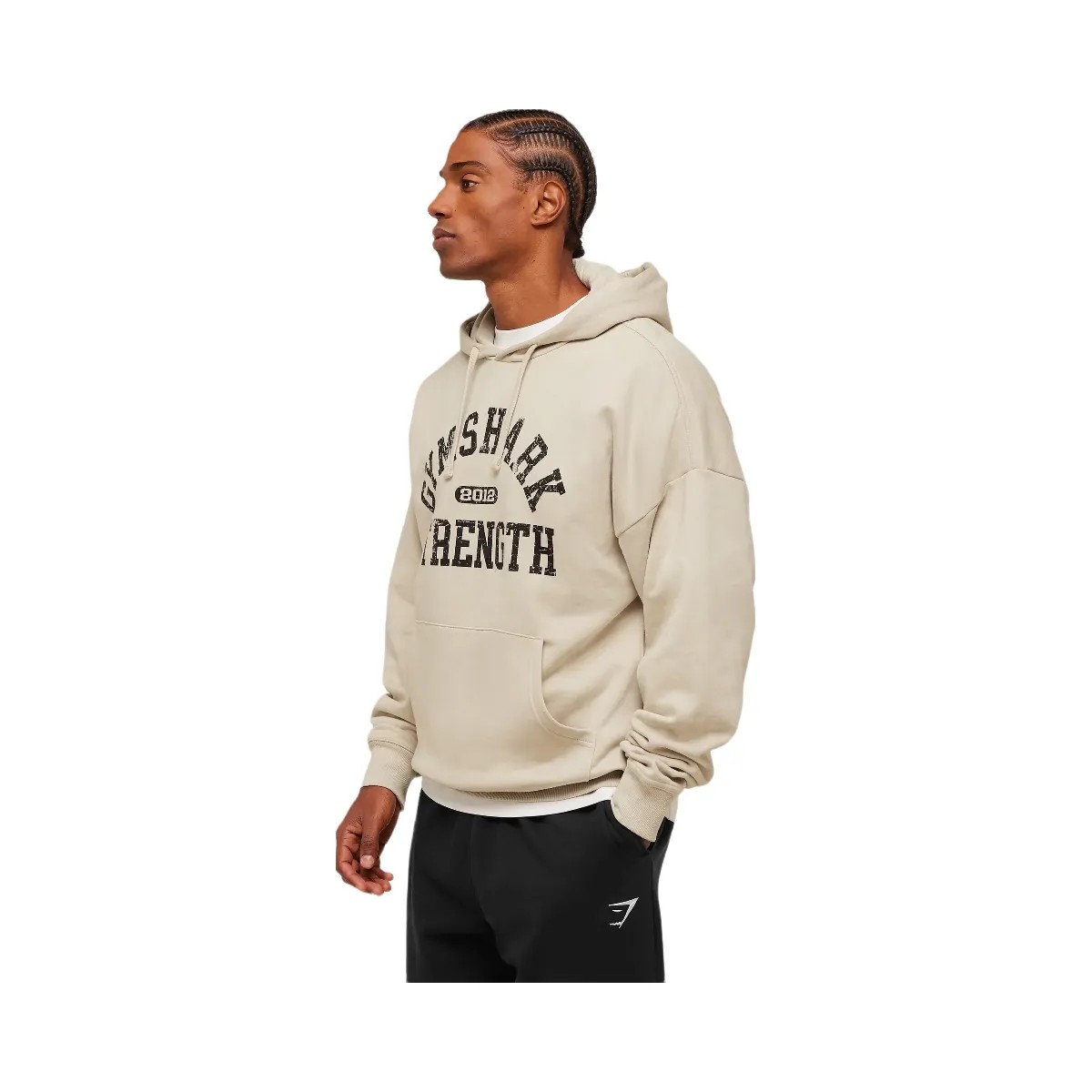 Gymshark 2012 Strength Hoodie - Pebble Grey - HypeFly India View 3