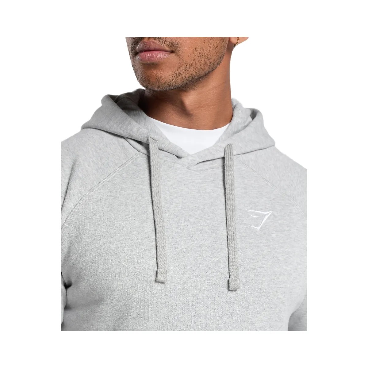 Gymshark Crest Hoodie - Light Grey Marl - HypeFly India View 6