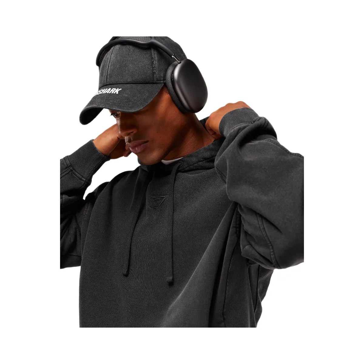 Gymshark Power Washed Hoodie - GS Black - HypeFly India View 5