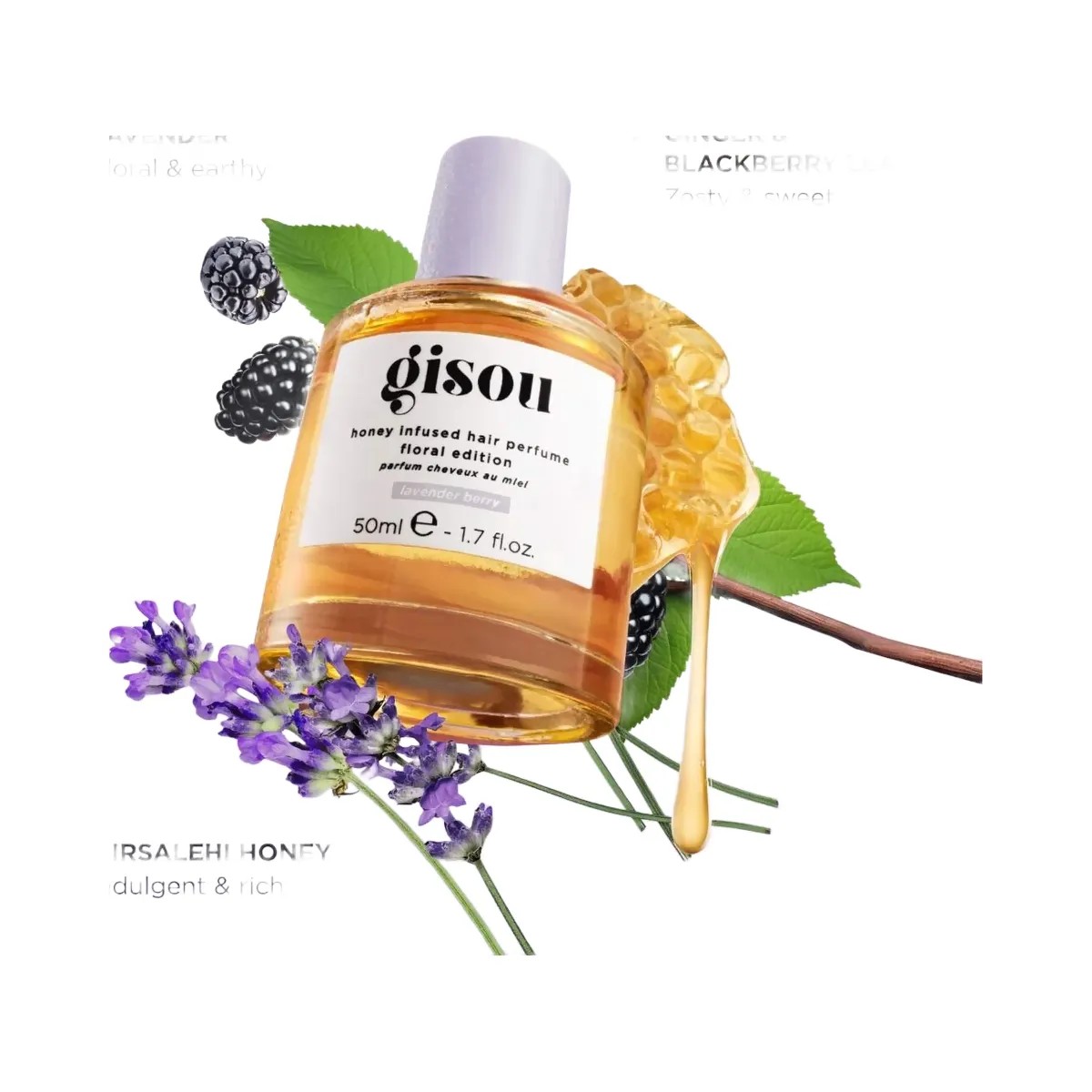 Gisou Mini Lavender Berry Honey Infused Hair Perfume - HypeFly India View 2