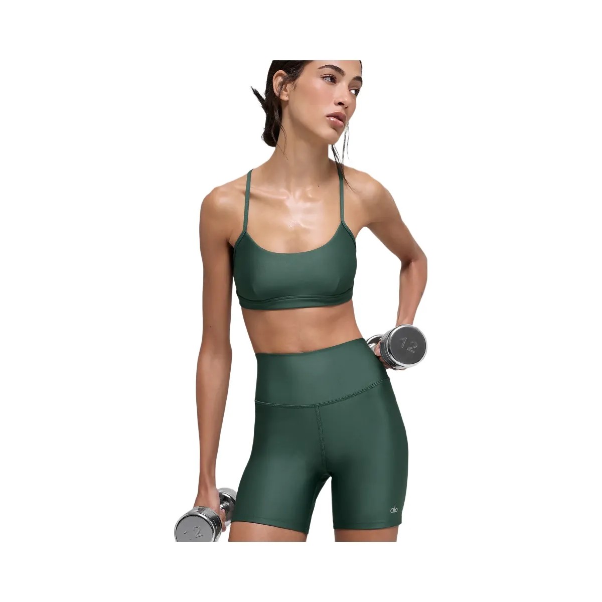Alo Women's 5" Airlift Energy Short - Clover Green - HypeFly India View 1