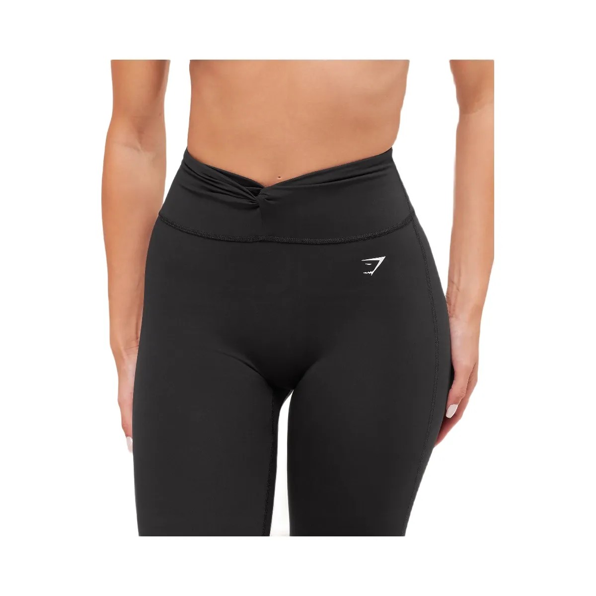 Gymshark Twist Front Straight Leg Legging - Black - HypeFly India View 5