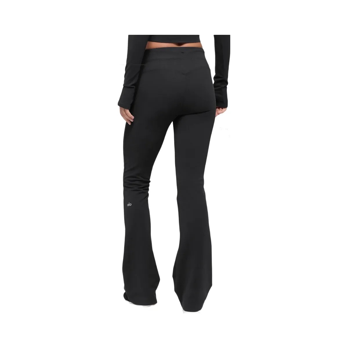 Alo Women's Sway Bootcut Sweatpant - Black - HypeFly India View 1