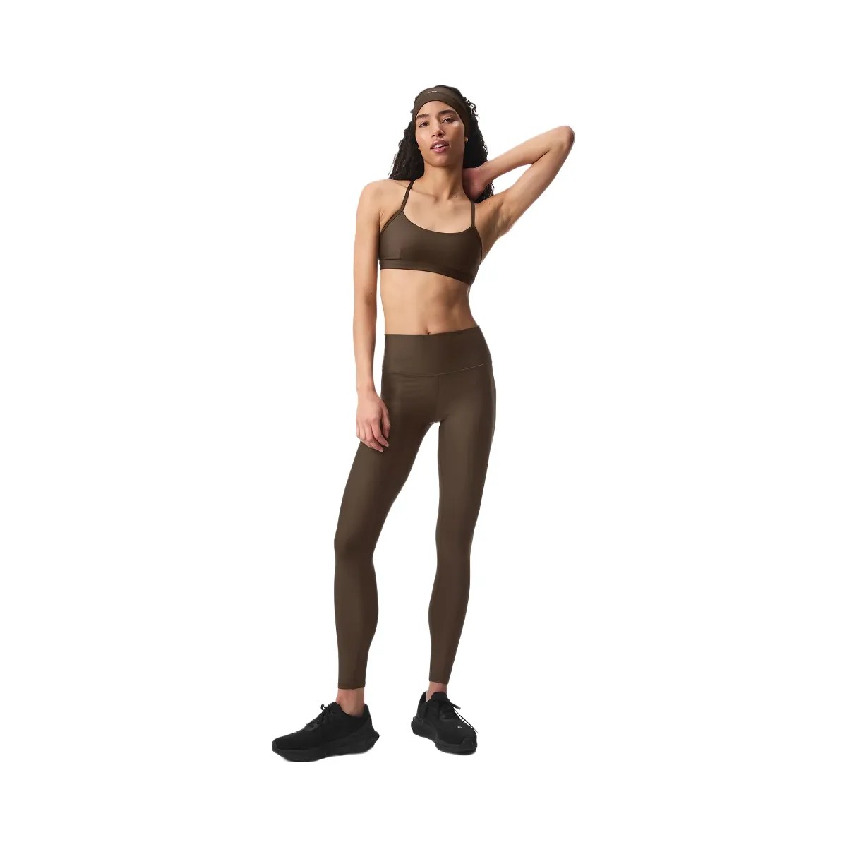 Alo Women's 7/8 High-Waist Airlift Legging - Espresso - HypeFly India View 5