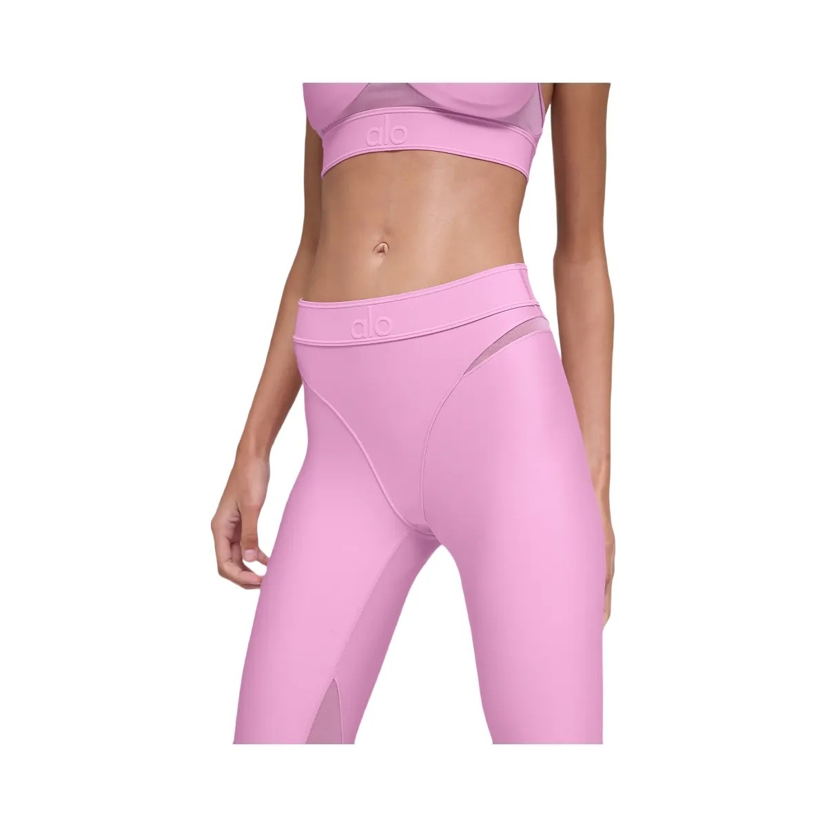 Alo Women's Airlift High-Waist 7/8 Rebel Legging - Candy Heart Pink - HypeFly India View 2
